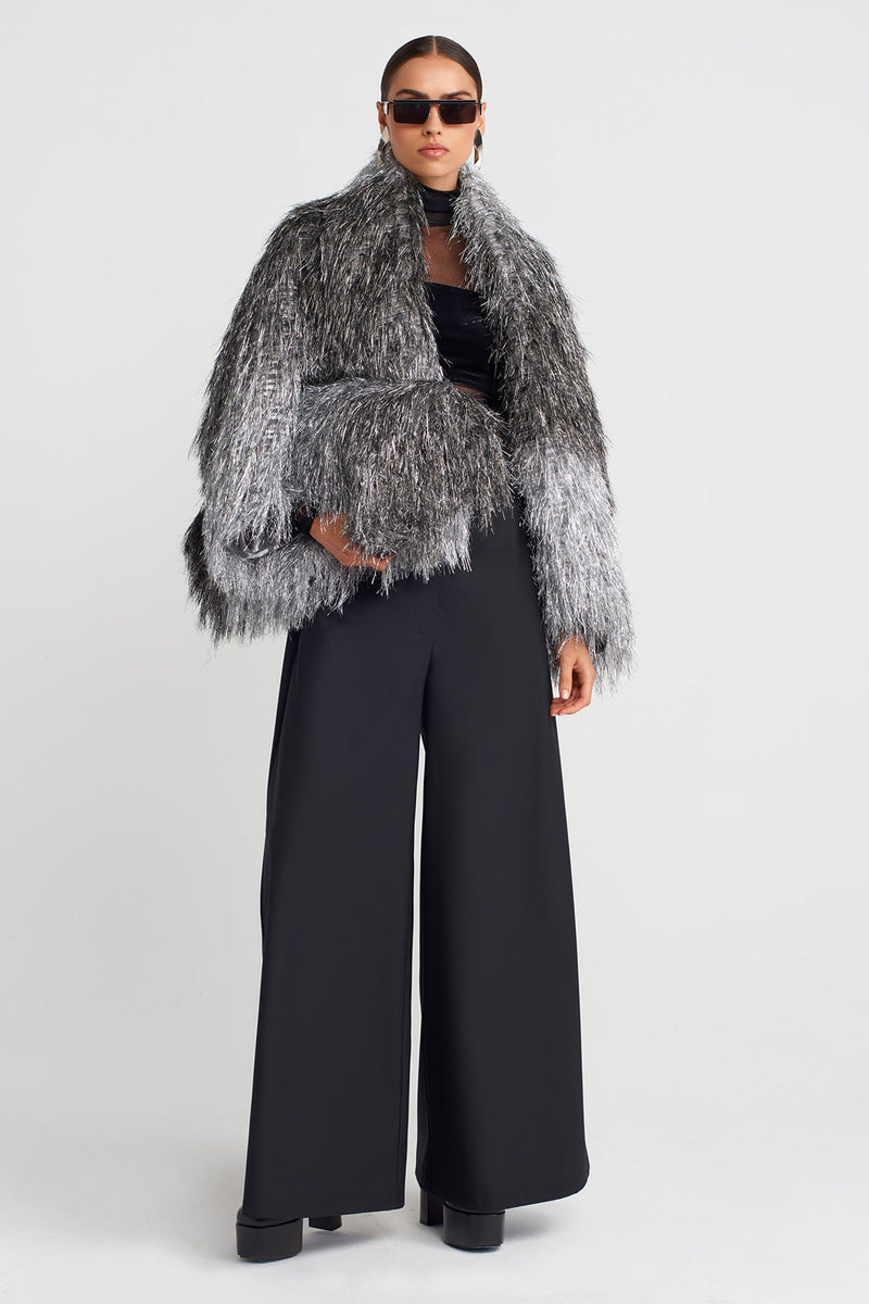 Nu Gradient Fringe Jacket Silver