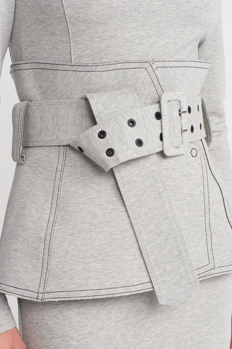 NU Corset Belt Light Grey Melange