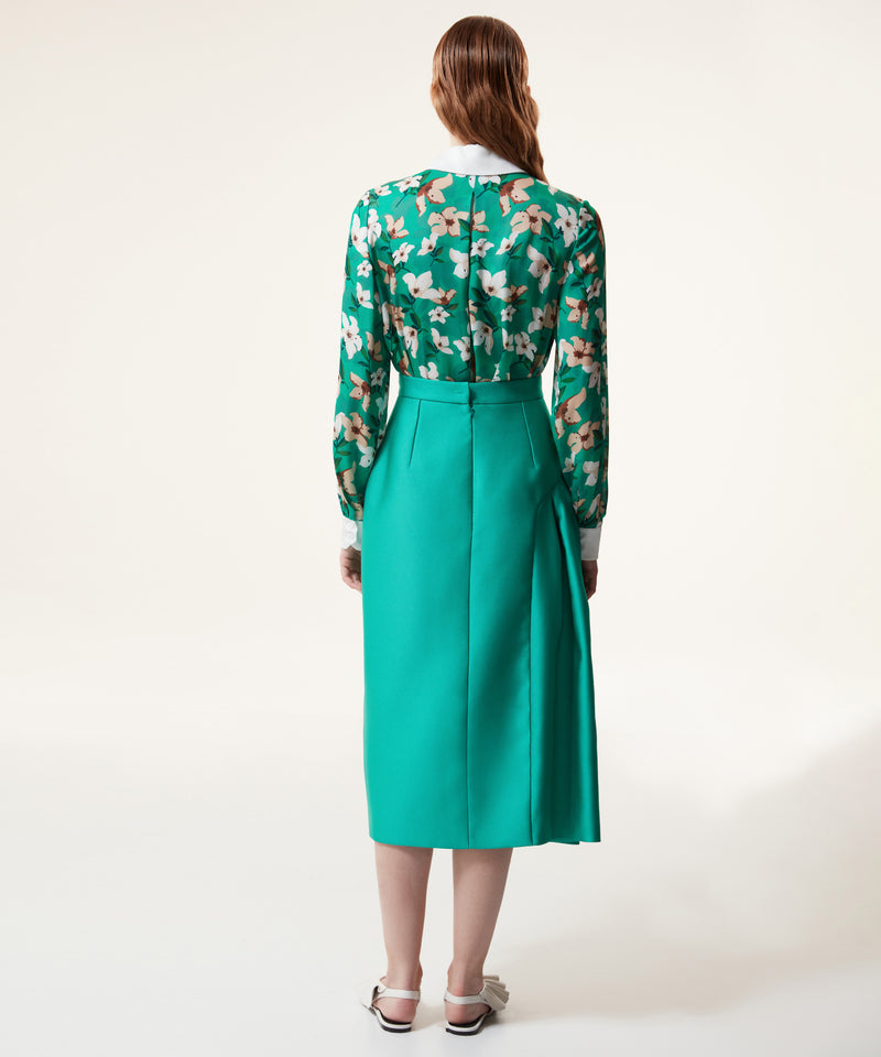 Machka Skirt With Ornamental Buttons Green