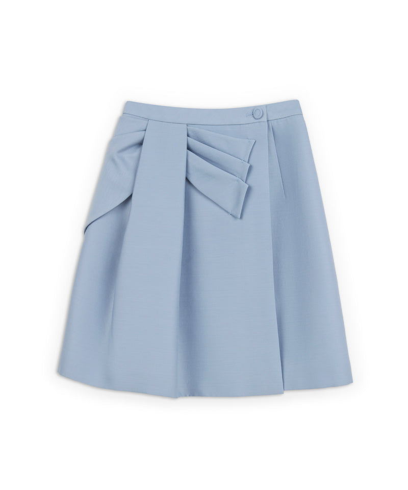 Machka Asymmetrical Bow Skirt Blue