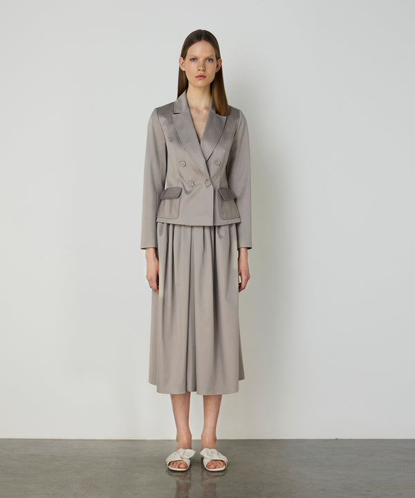 Machka Pleated A-Line Skirt Stone