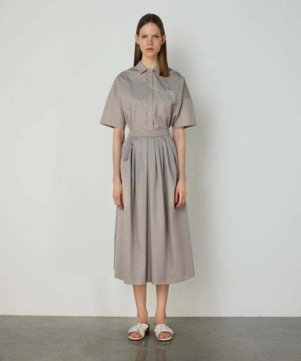 Machka Pleated A-Line Skirt Stone