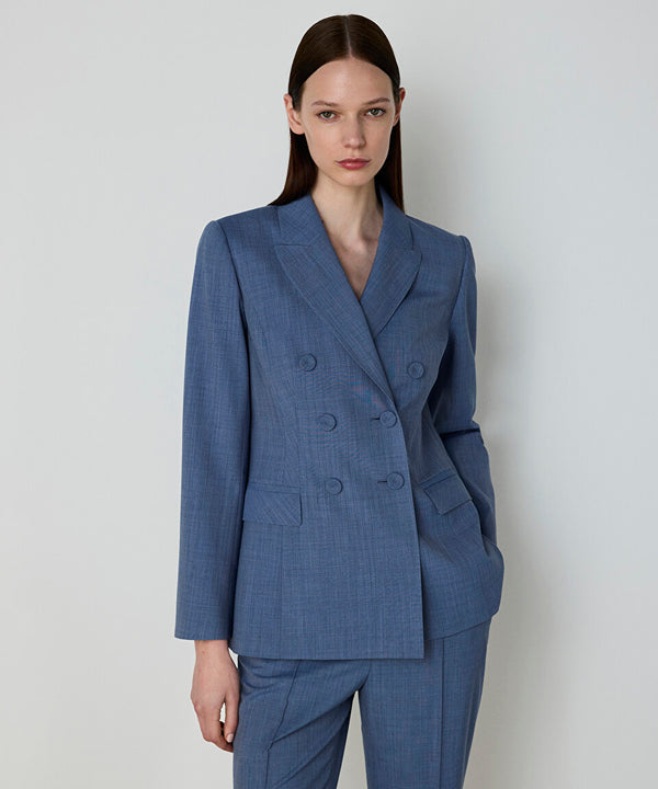 Machka Blazer With Button Accessories Light Blue