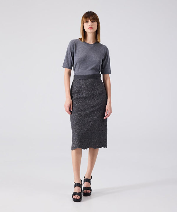 Machka Scallop Skirt Anthracite