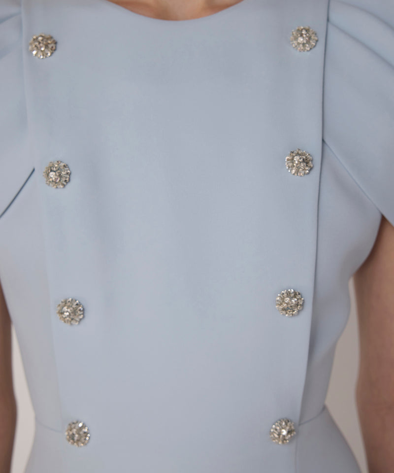 Machka Embellished Dress Light Blue