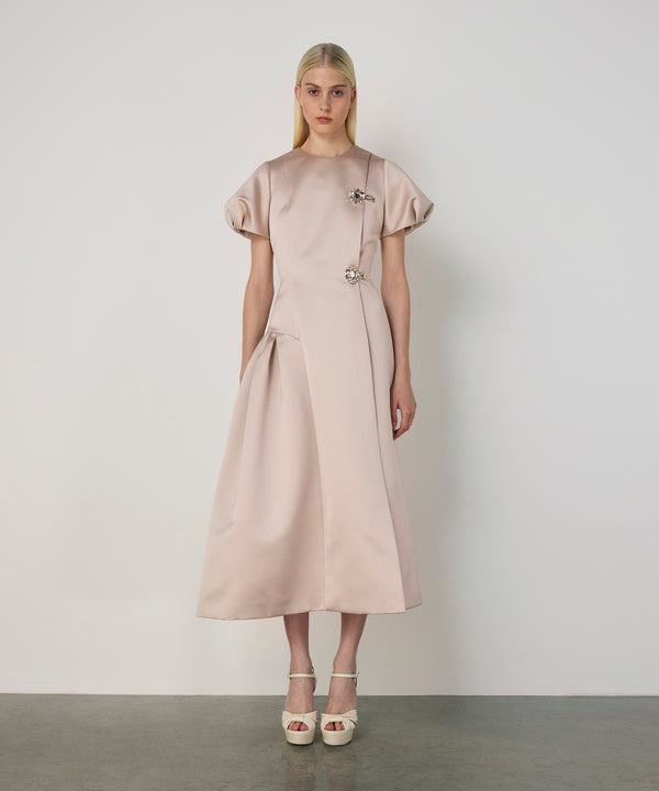 Machka Strass Embellished Dress Champagne