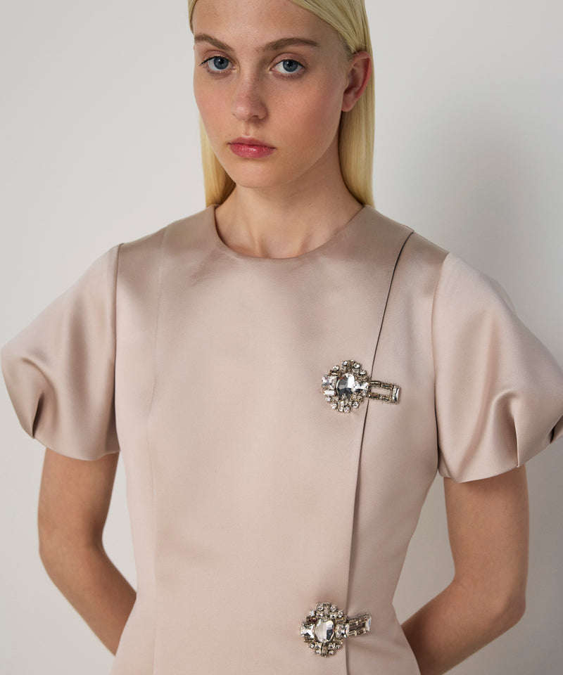 Machka Strass Embellished Dress Champagne