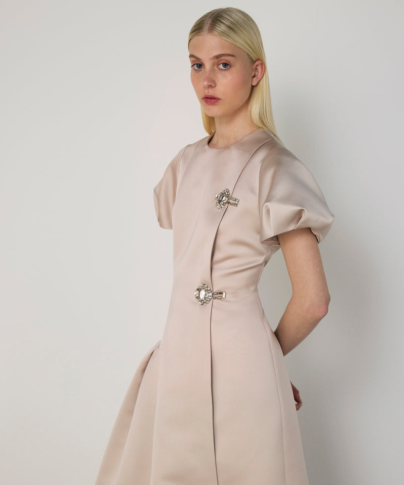 Machka Strass Embellished Dress Champagne