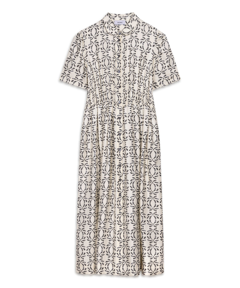 Machka Silk Shirt Dress Ecru