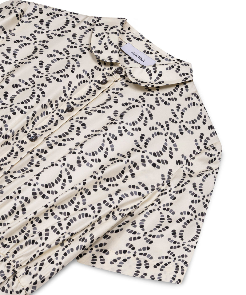 Machka Silk Shirt Dress Ecru