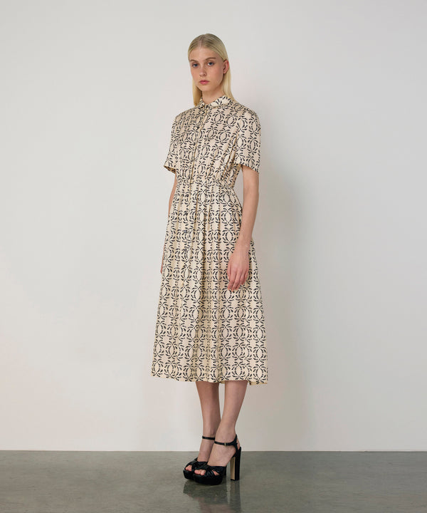 Machka Silk Shirt Dress Ecru