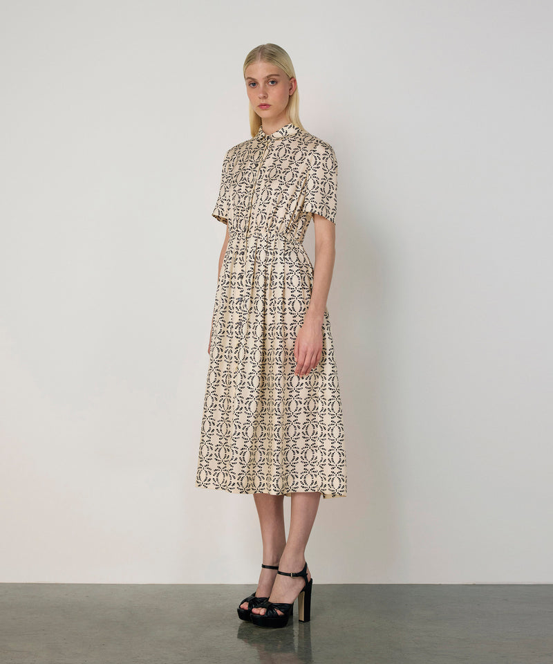 Machka Silk Shirt Dress Ecru