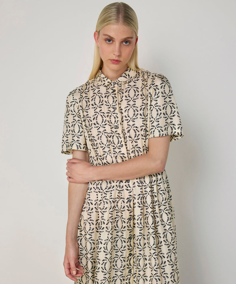 Machka Silk Shirt Dress Ecru