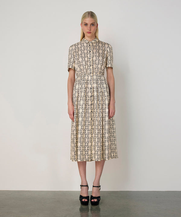 Machka Silk Shirt Dress Ecru