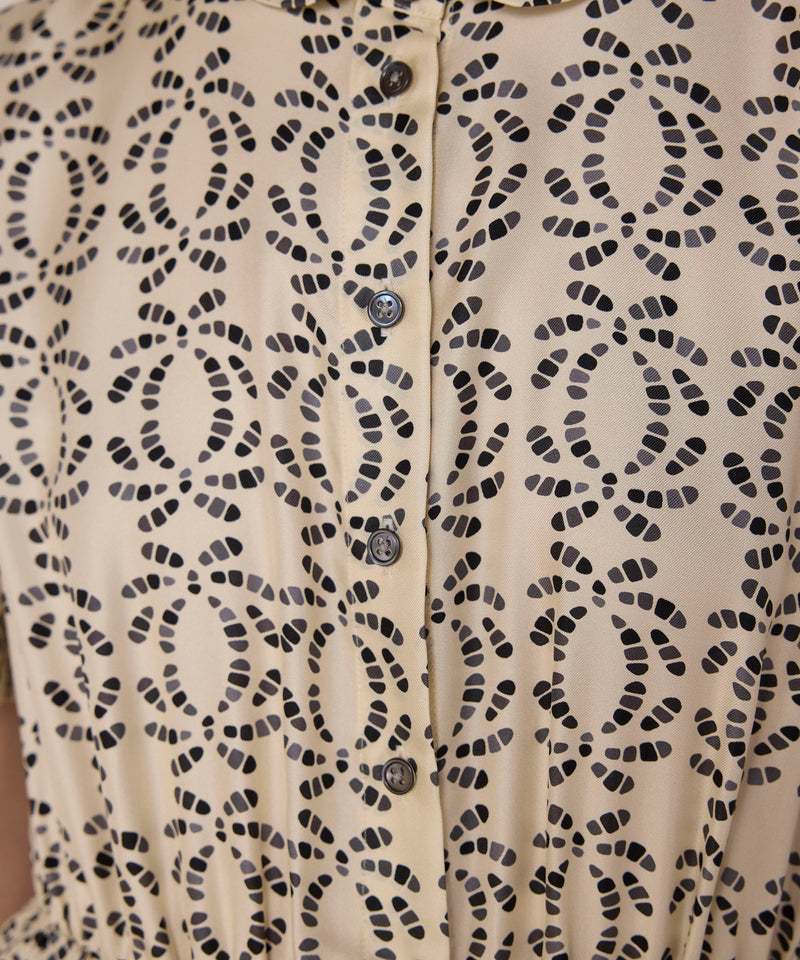 Machka Silk Shirt Dress Ecru