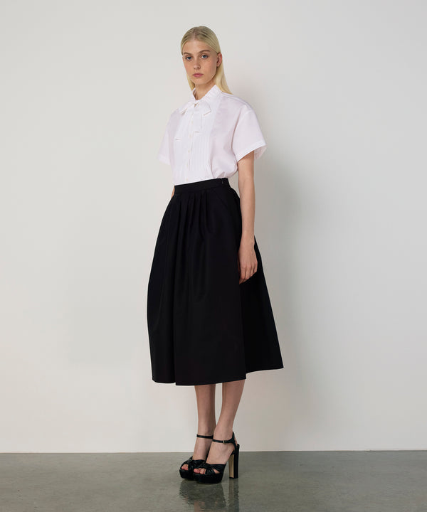 Machka Pleated Midi Skirt Black