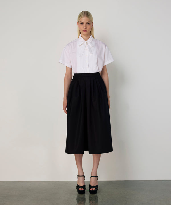 Machka Pleated Midi Skirt Black