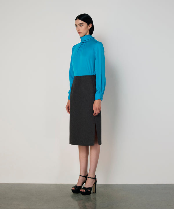 Machka Slit Skirt Anthracite