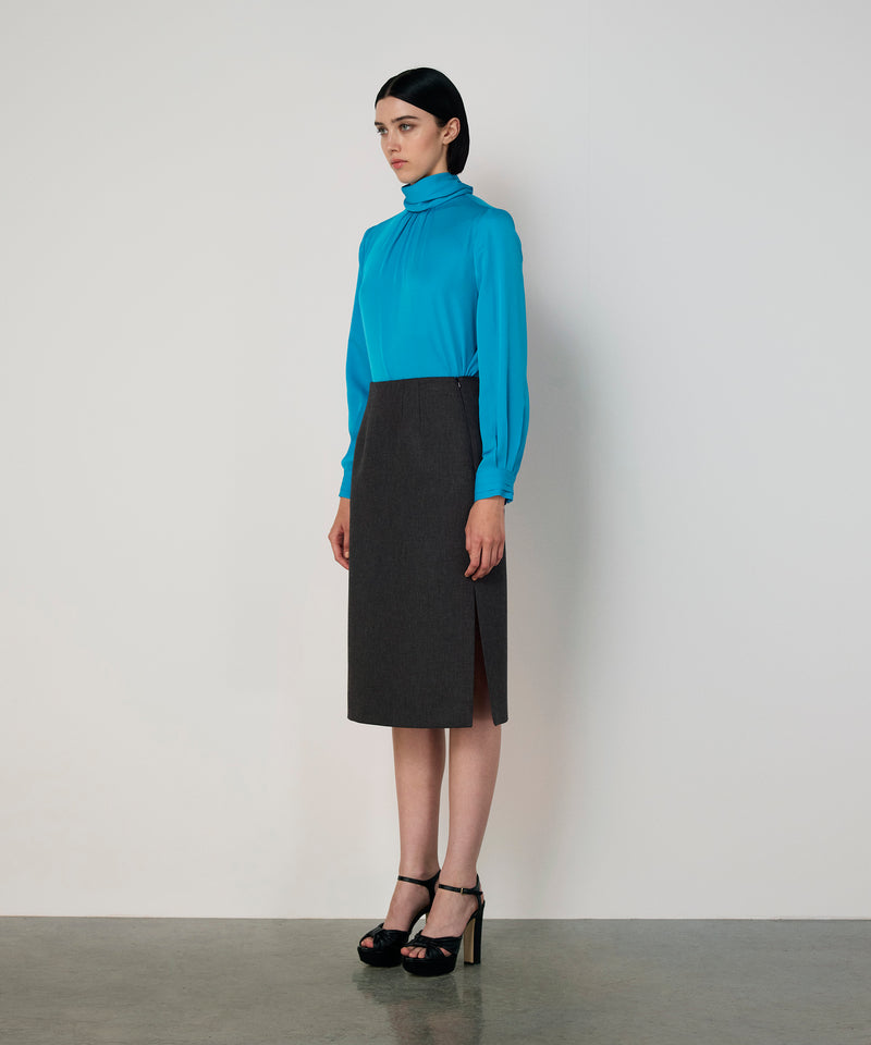 Machka Slit Skirt Anthracite