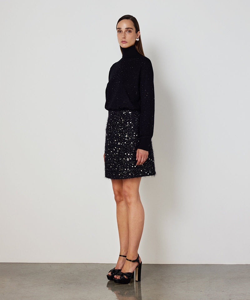 Machka Sequin Skirt Black