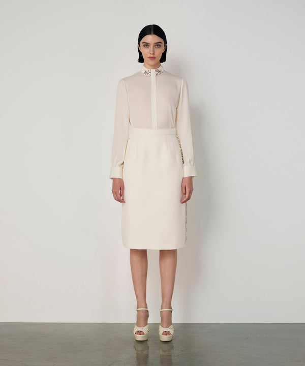 Machka Embellished Skirt Ecru