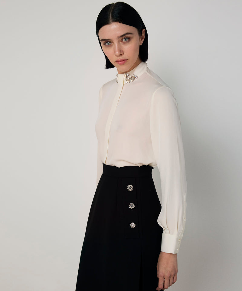 Machka Embellished Pleated Midi Skirt Black