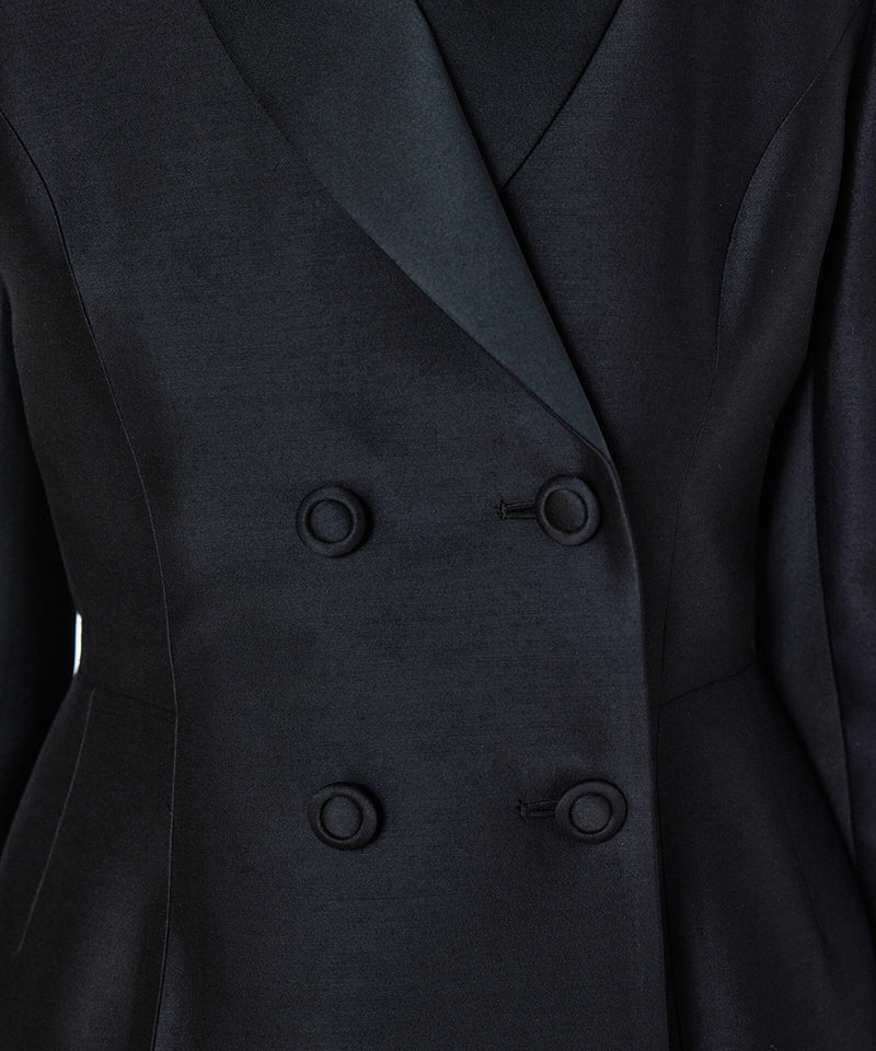 Machka Double-Breasted Blazer Black