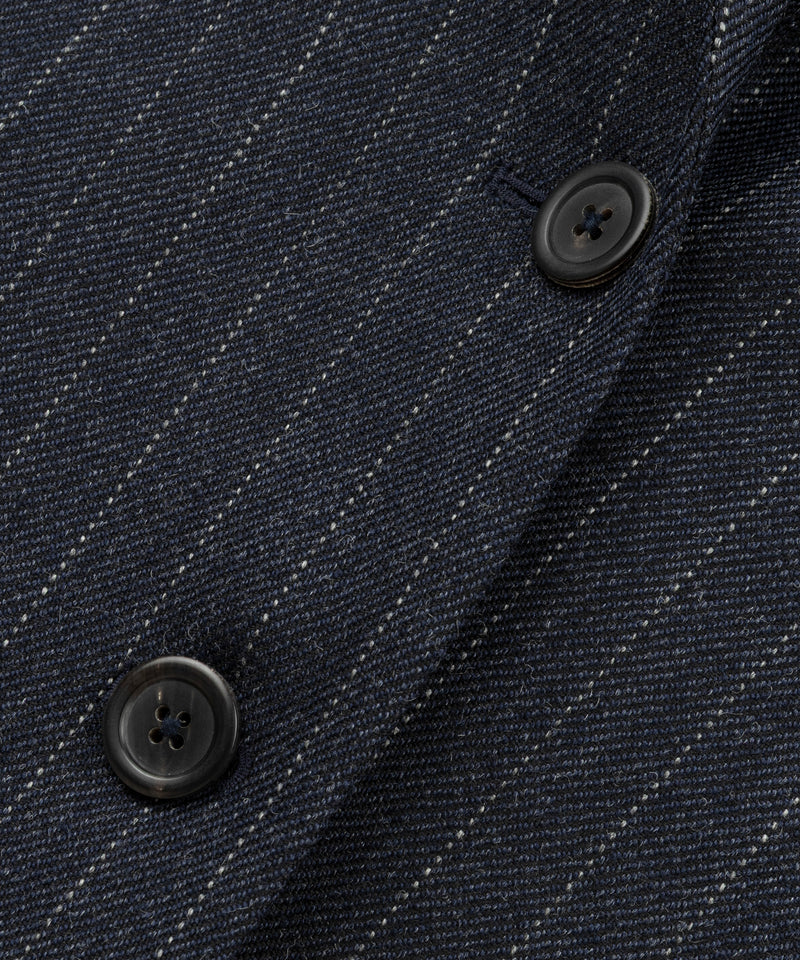 Machka Denim-Mix Wool Jacket Navy