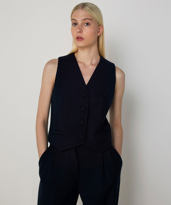 Machka V-Neck Vest Navy
