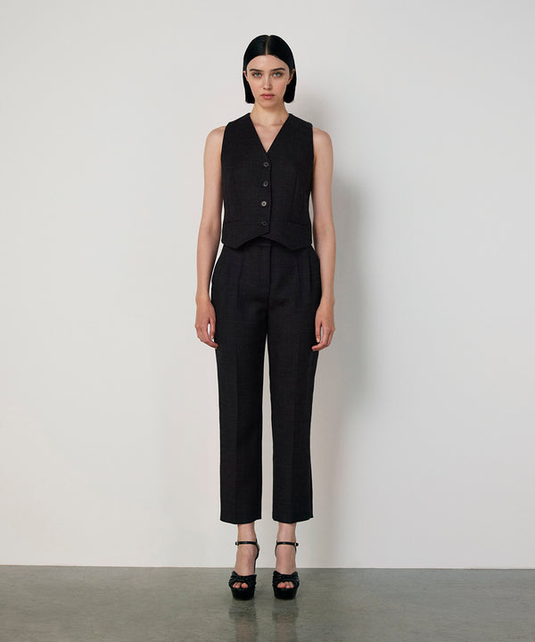 Machka Slim Fit Wool Vest Anthracite