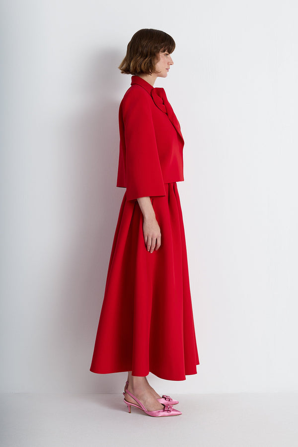 Nean Draped Lapel Tailored Jacket Red