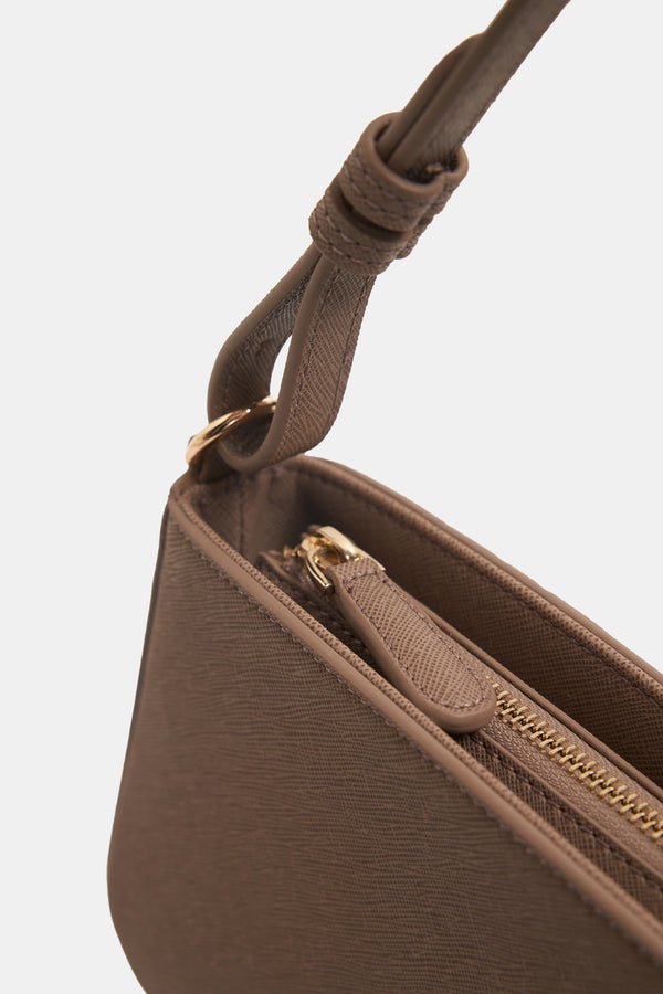 Setre Shoulder Bag With Belt Detail Dark Beige