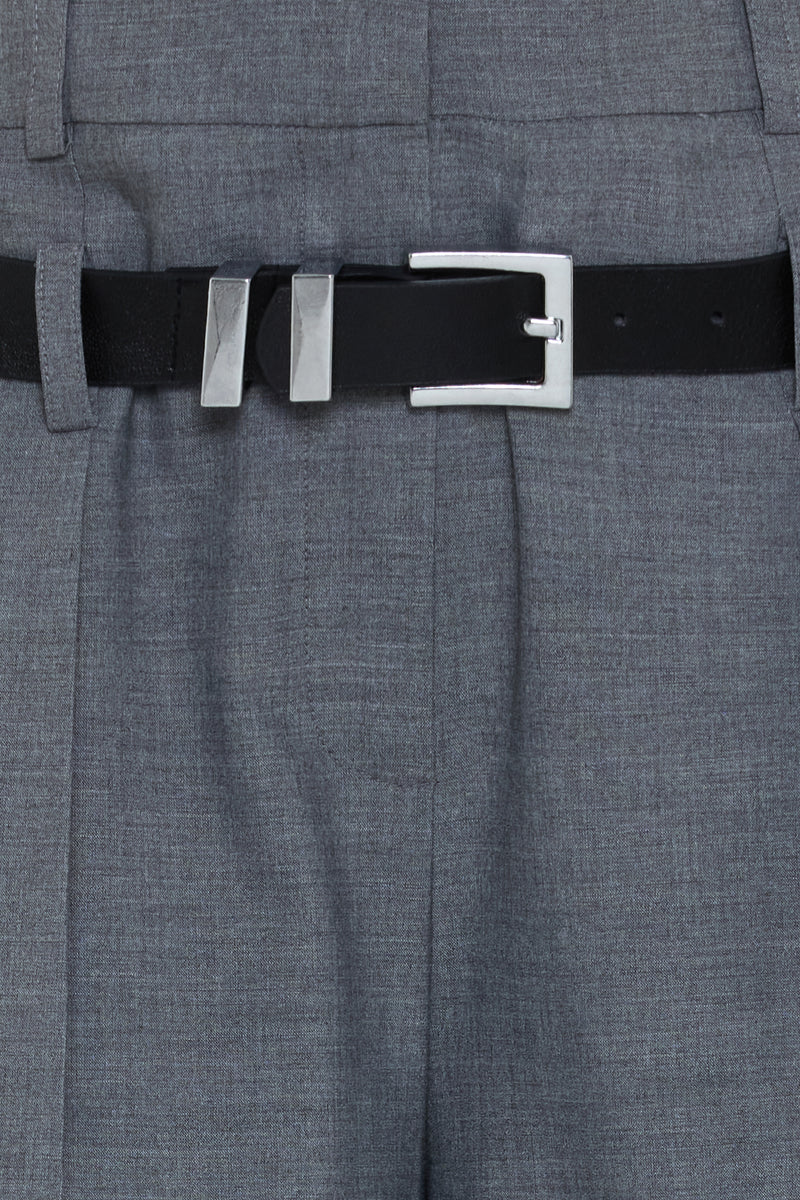Setre Pleated Detailed And Belted Relaxed Cut Trousers Grey