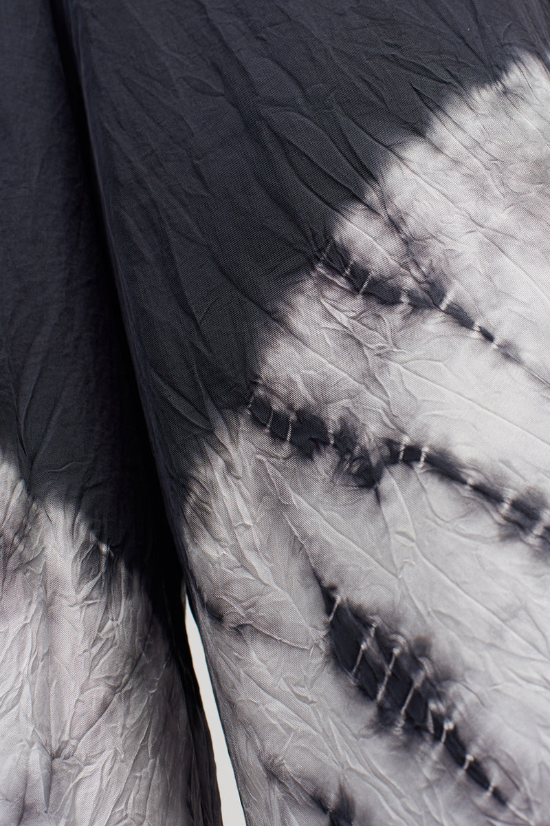 NU Tie Dye Print Wide Leg Trousers Black/Offwhite