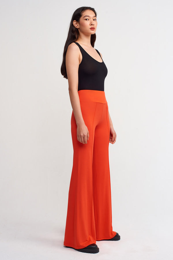 NU High Waist Loose Trousers Orange