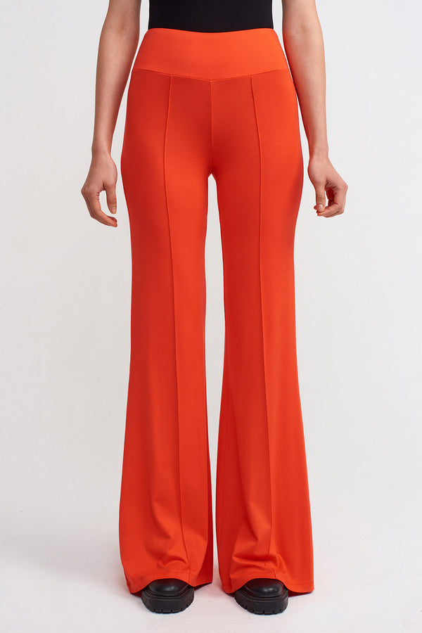 NU High Waist Loose Trousers Orange