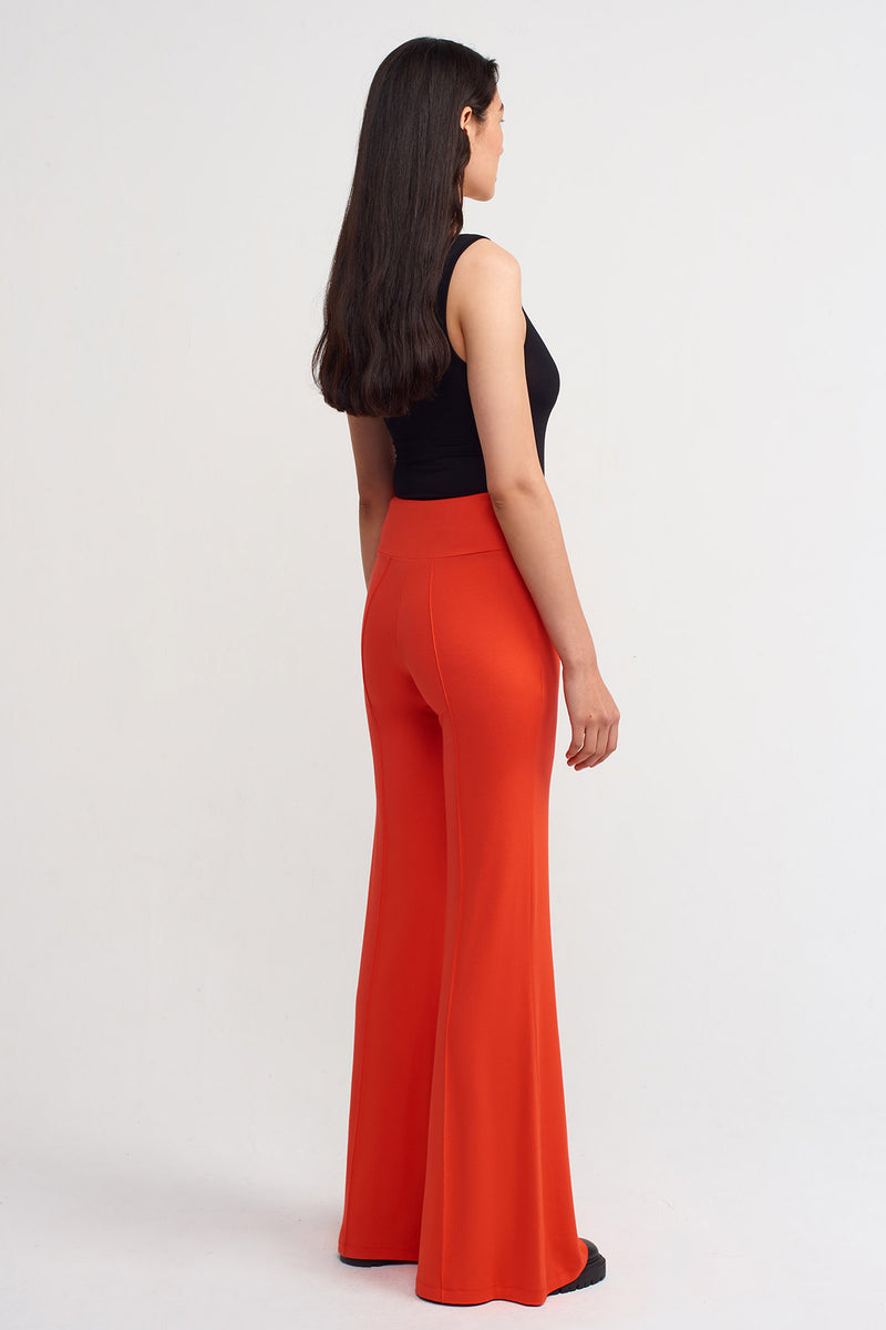 NU High Waist Loose Trousers Orange