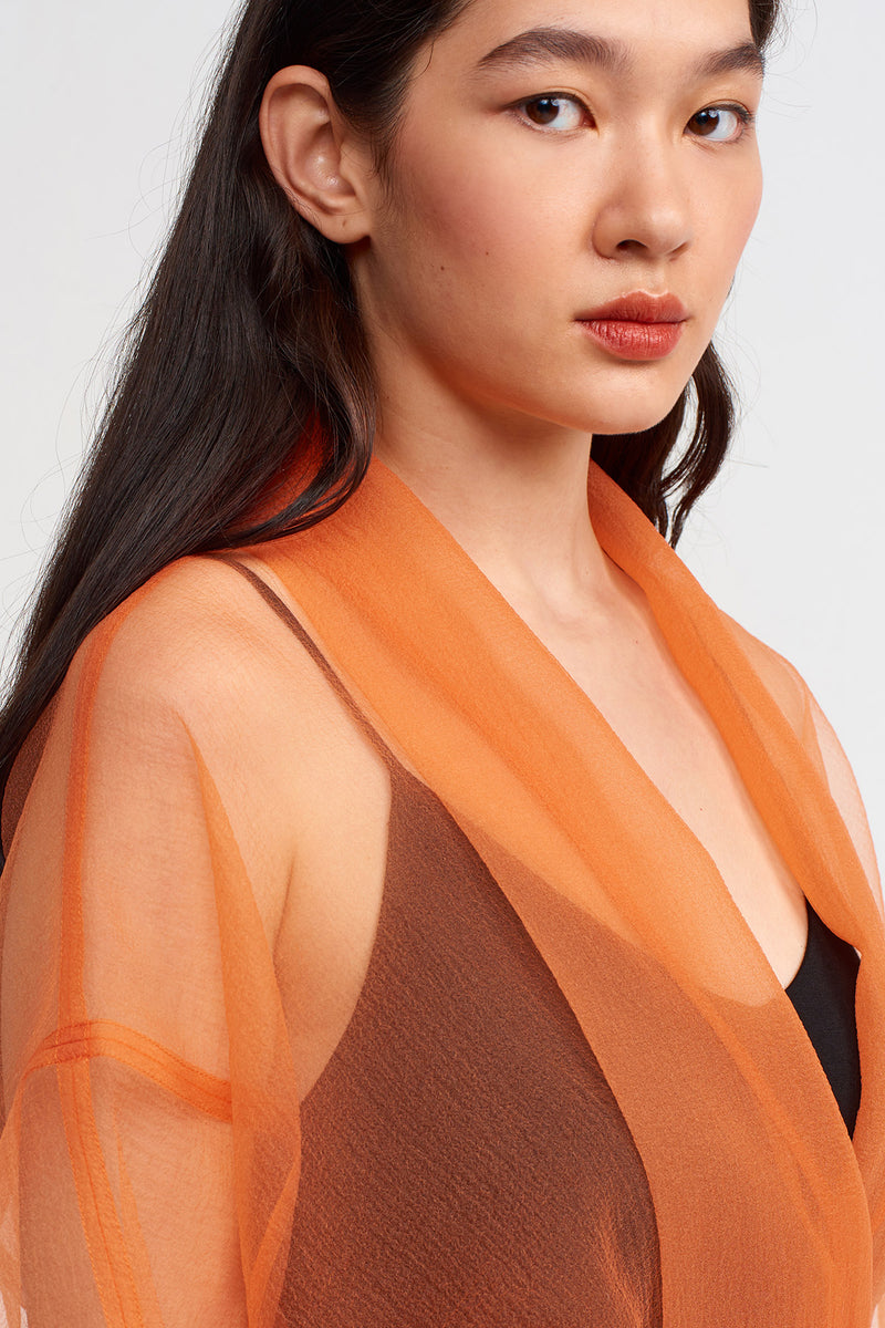 NU Organza Kimono Outerwear Amber