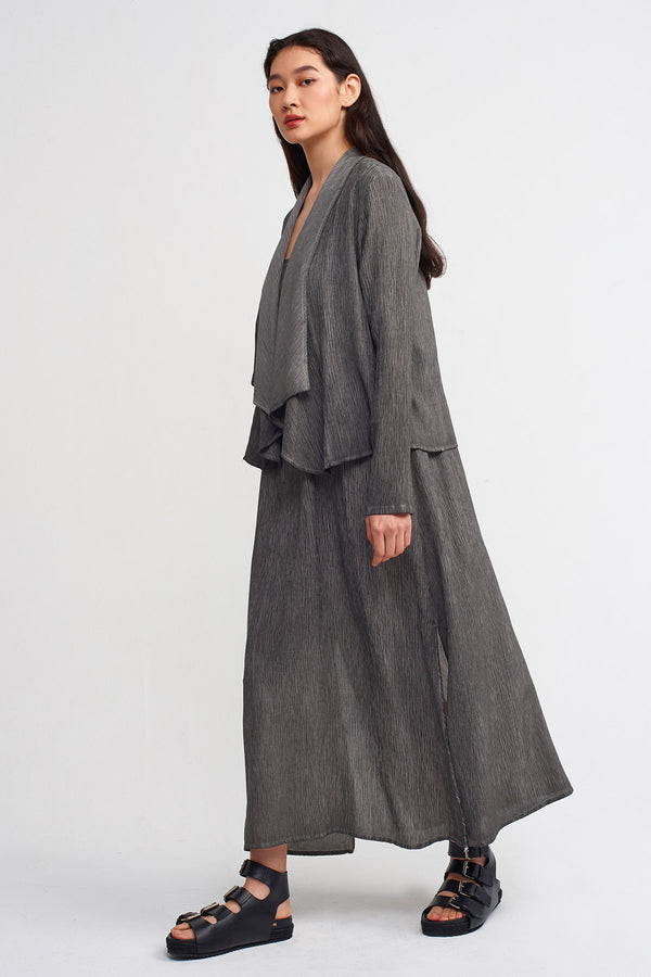 NU Shawl Collar Short Jacket Black