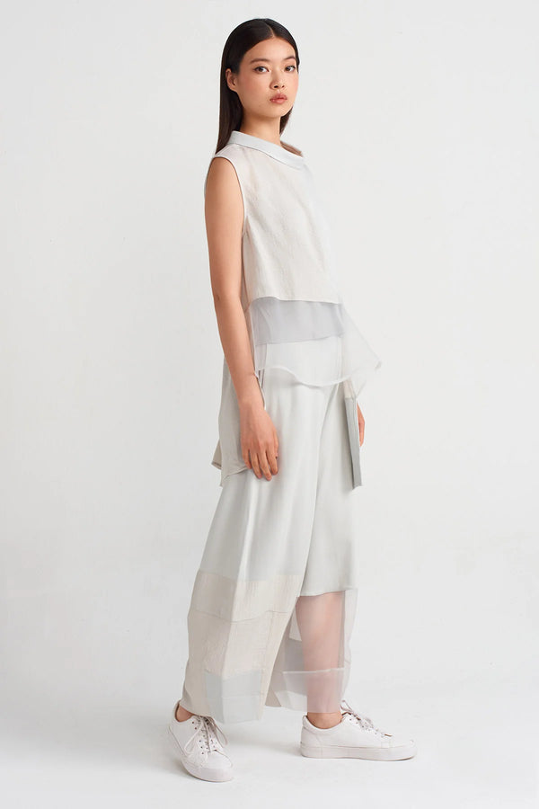 NU Fabric Block Blouse Ice