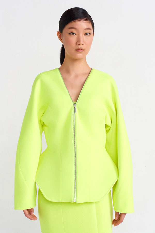 NU Zippered Jacket Neon Green