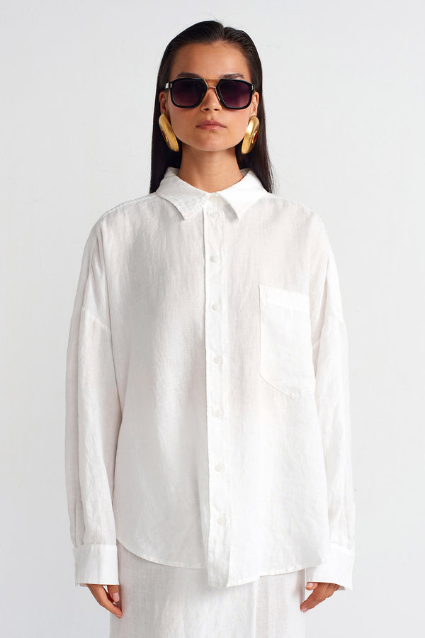 NU Linen Shirt Off White
