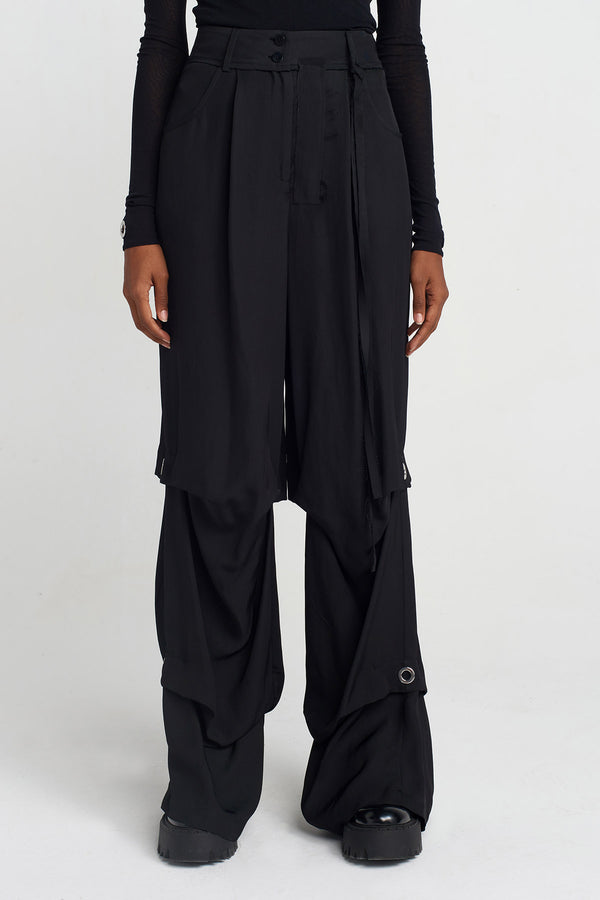 NU Eyelet Detail Trousers Black