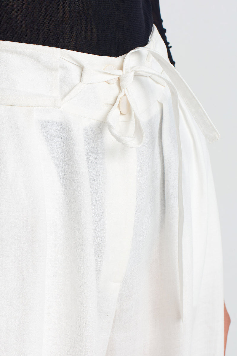 NU Printed And Pearl Embellished Pants Off White/Black