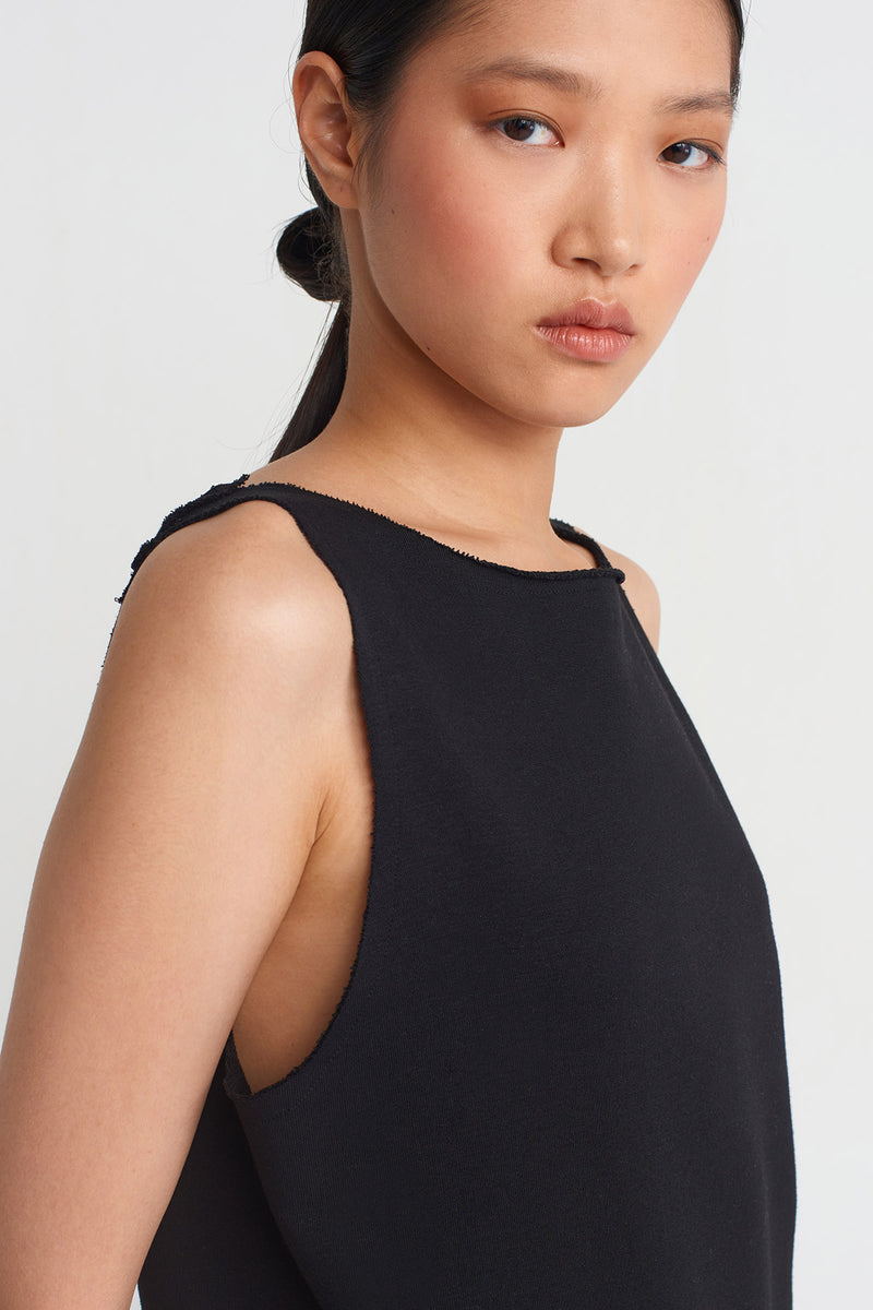 NU Circle Printed Dress Black - Silver