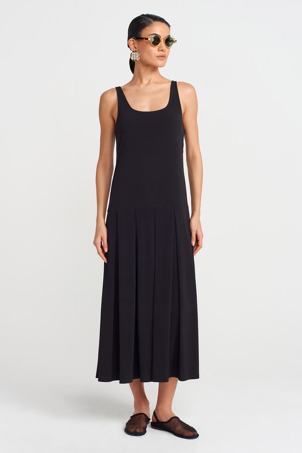 NU Thick Strappy Jersey Dress Black