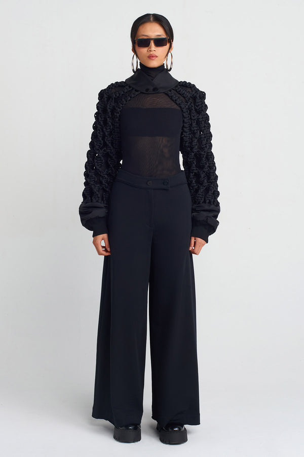 NU Macrame Bomber Jacket Black