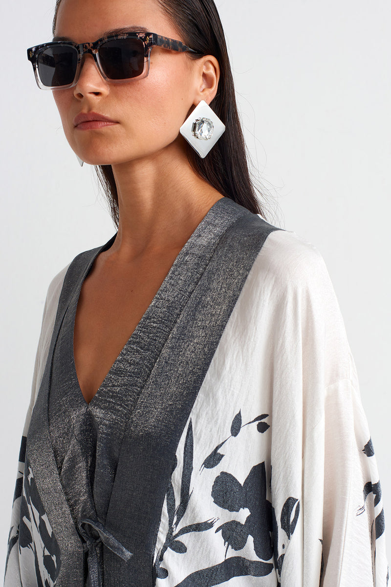NU Printed Long Kimono Multi Color
