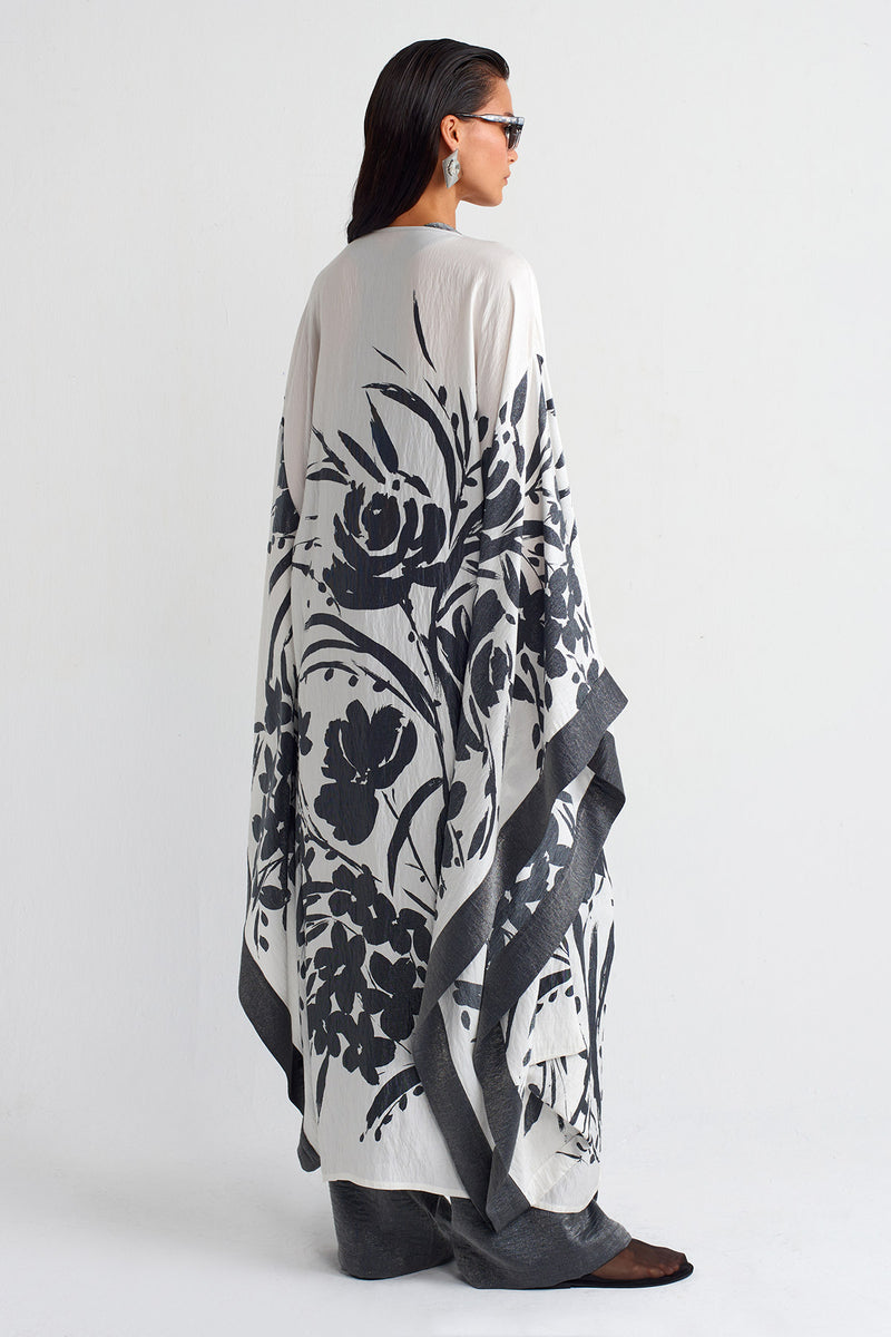 NU Printed Long Kimono Multi Color