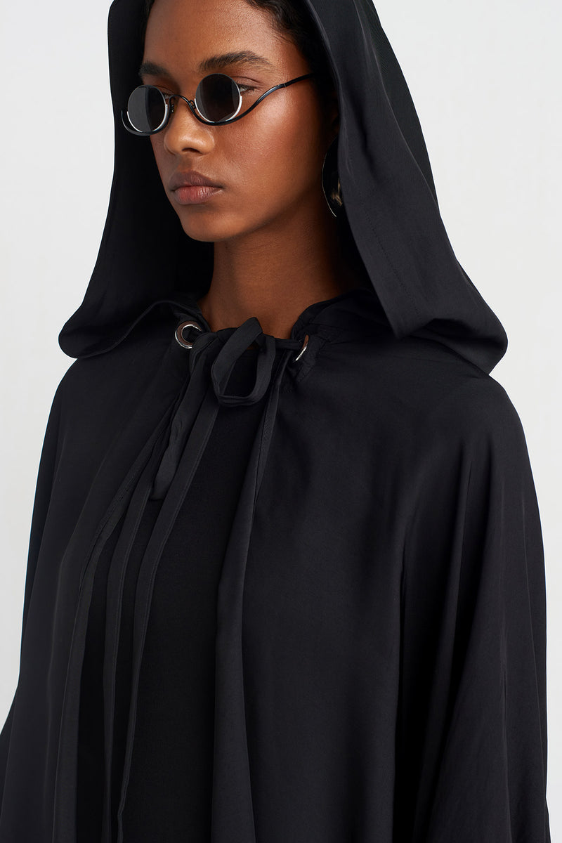NU Chiffon Cape Black